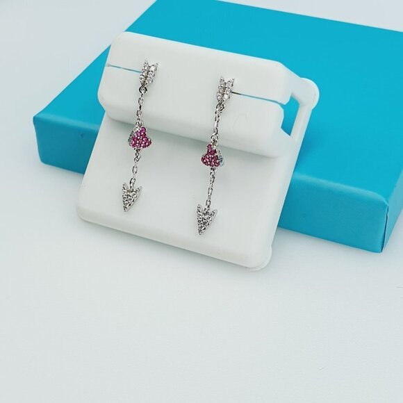 "925 Sterling Silver CZ Beautiful Earrings for Women, 1USPAR4254 - Picture 7 of 11